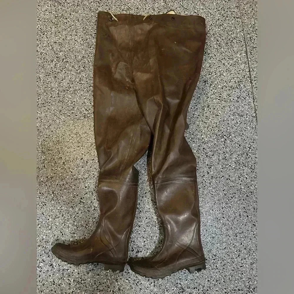 Vintage Men's Avid Steel Shank Chest Waders Fishing Sz 10